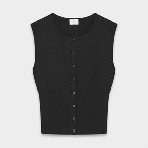 Like New Aritzia Wilfred Golightly Sleeveless Cardigan Size M in Black